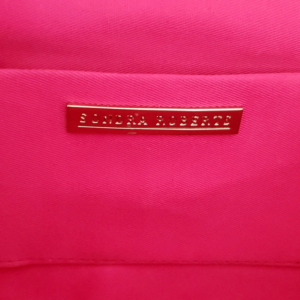 Sondra Roberts woven‎ raffia floral clutch